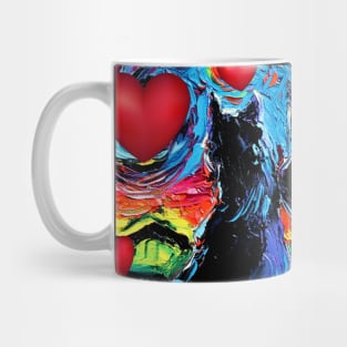 van Gogh's Cats with Hearts Mug